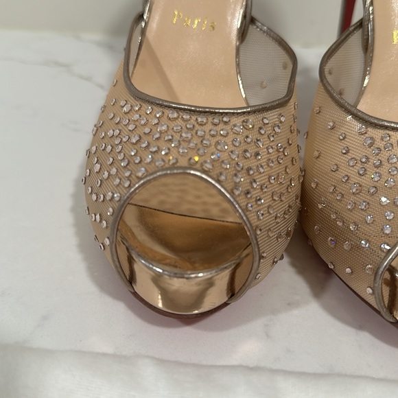 Christian Louboutin Maia La Bella Alta Strass lace up pumps size 40.5 new - Picture 13 of 13